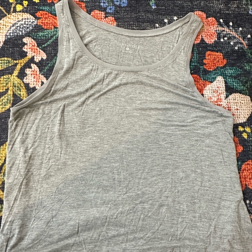 Tavi Gray Women's Tank Top with sheer trim